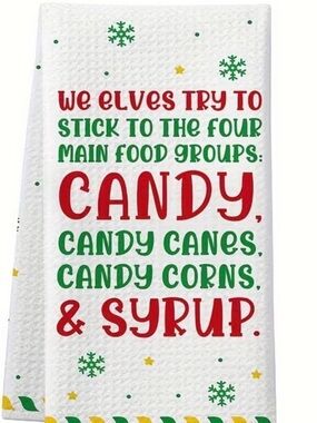 Holiday Candy Kitchen Towel - Red & Green